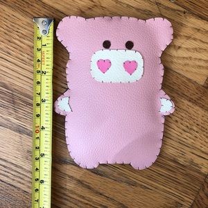 brand new pink piggy purse